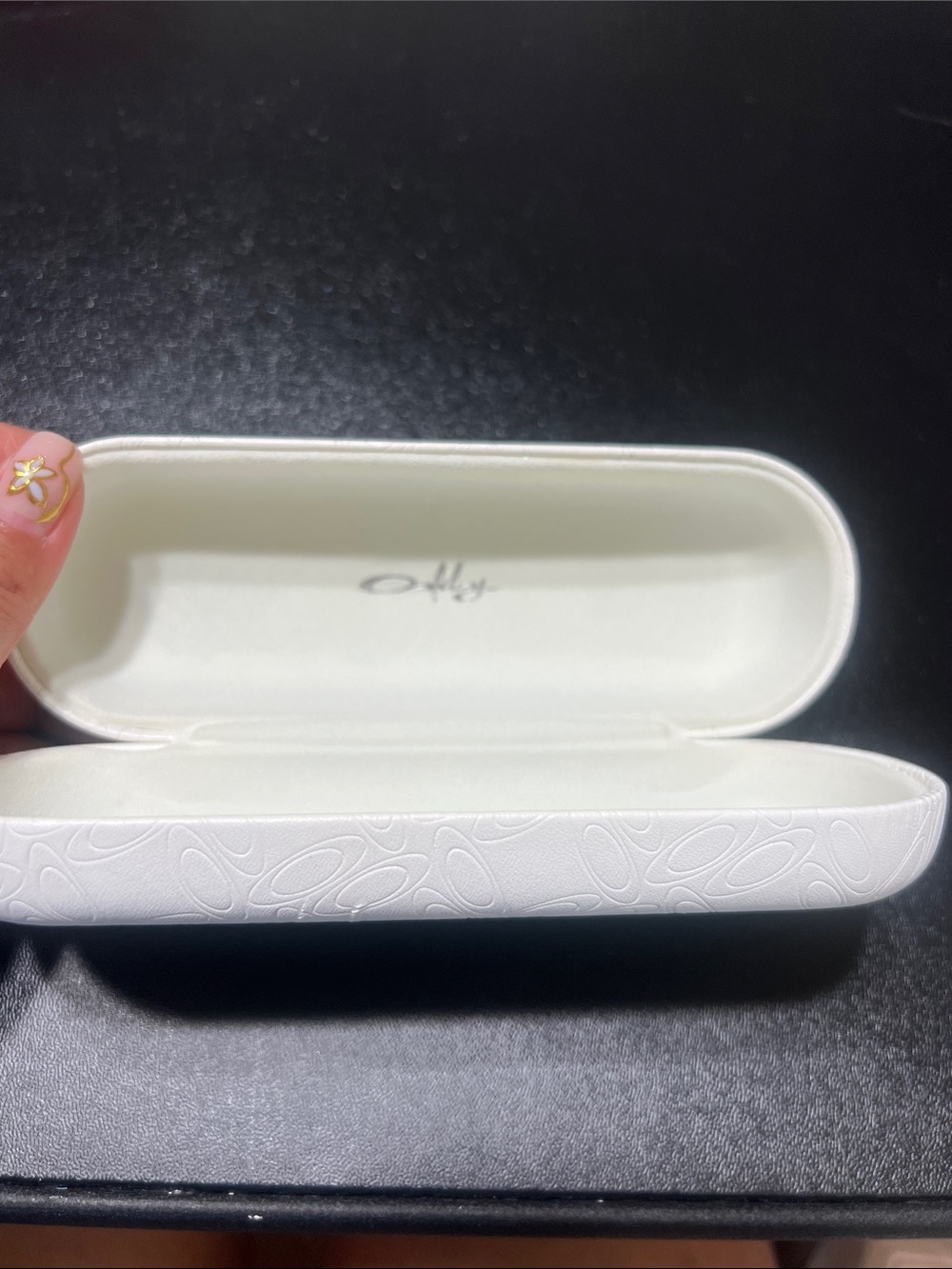 Oakley White Embossed Sunglass Case